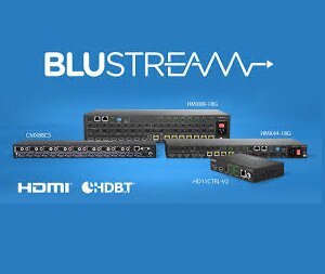 AV matrix switcher in a rack