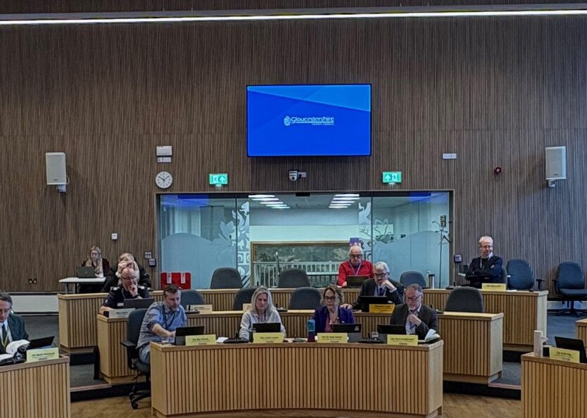 Council chamber with cameras and microphones for streaming