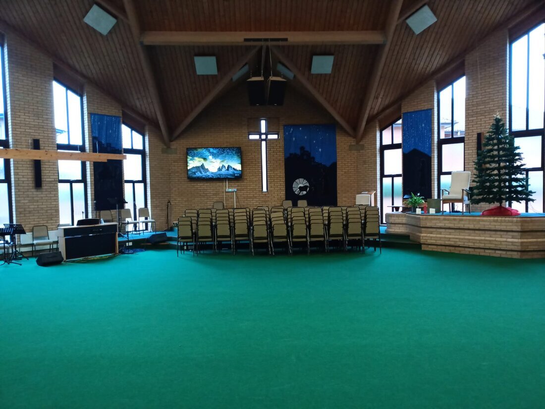 Discreet AV install in a church